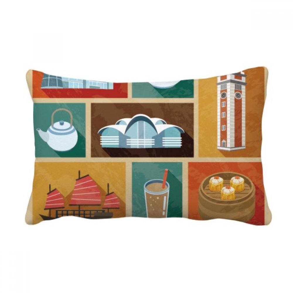 Oreiller lombaire Hong Kong coloré pour canapé et décoration maison