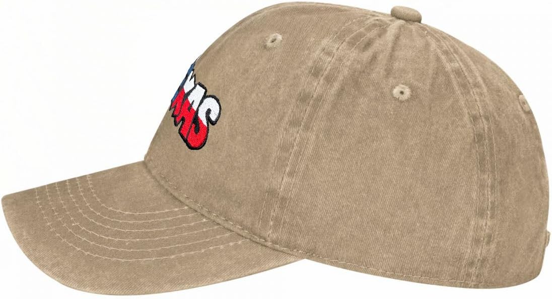 Embroidered Texas Flag Baseball Cap Adjustable Fit, Patriotic State Pride Design - Image 3