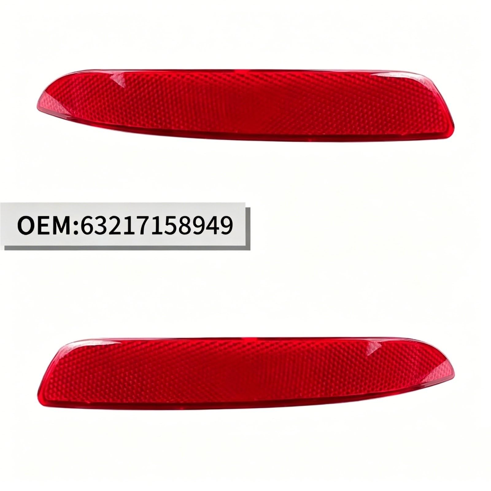 Coche Reflectores Trasero Compatible Con Para X6 E71 2009 2010 2011 2012 2013 2014 Reflector De Parachoques Trasero De Coche Luz Freno 63217158949(1 pair)