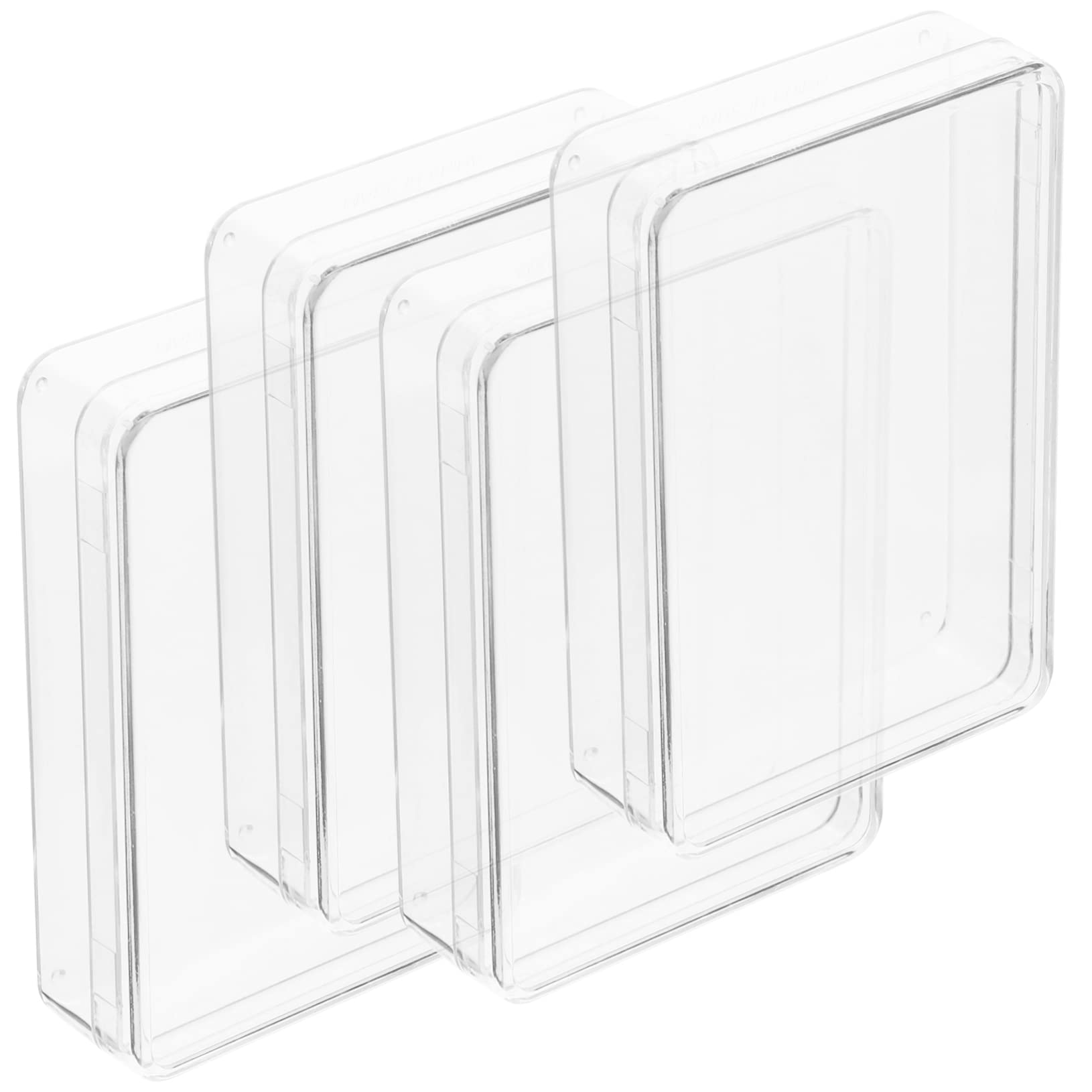 Toyvian 8piezas Caja De Almacenamiento para Cartas De Poker Estuche De Plástico Transparente Tapa Organizador Compacto para Barajas