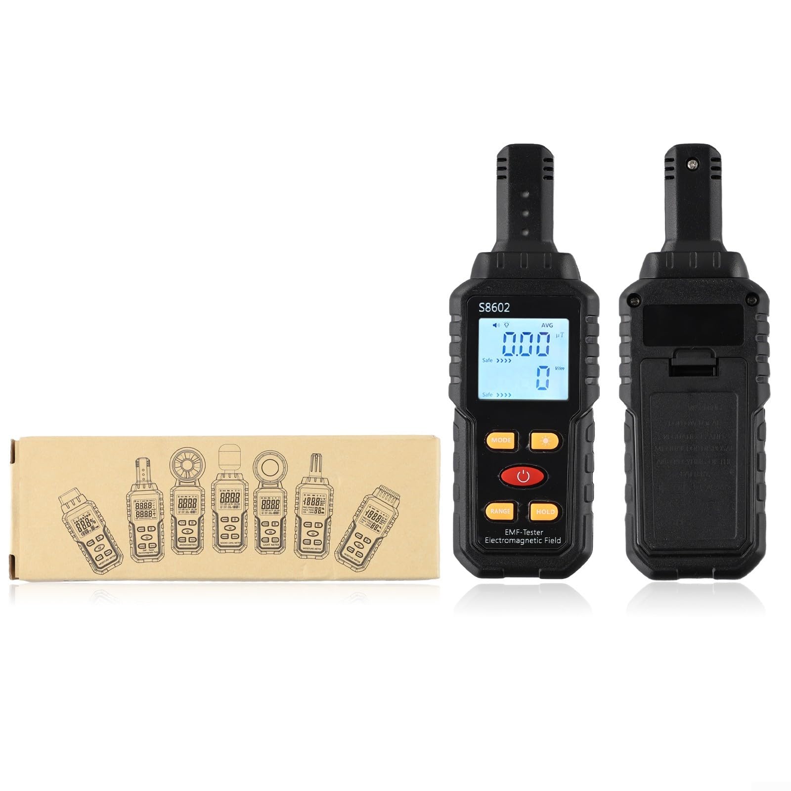 Digitales Strahlungsdosimeter 3 in 1 für Geigerzähler EMF und Magnetfelderkennung mit Alarmschwelle und schneller Abtastzeit