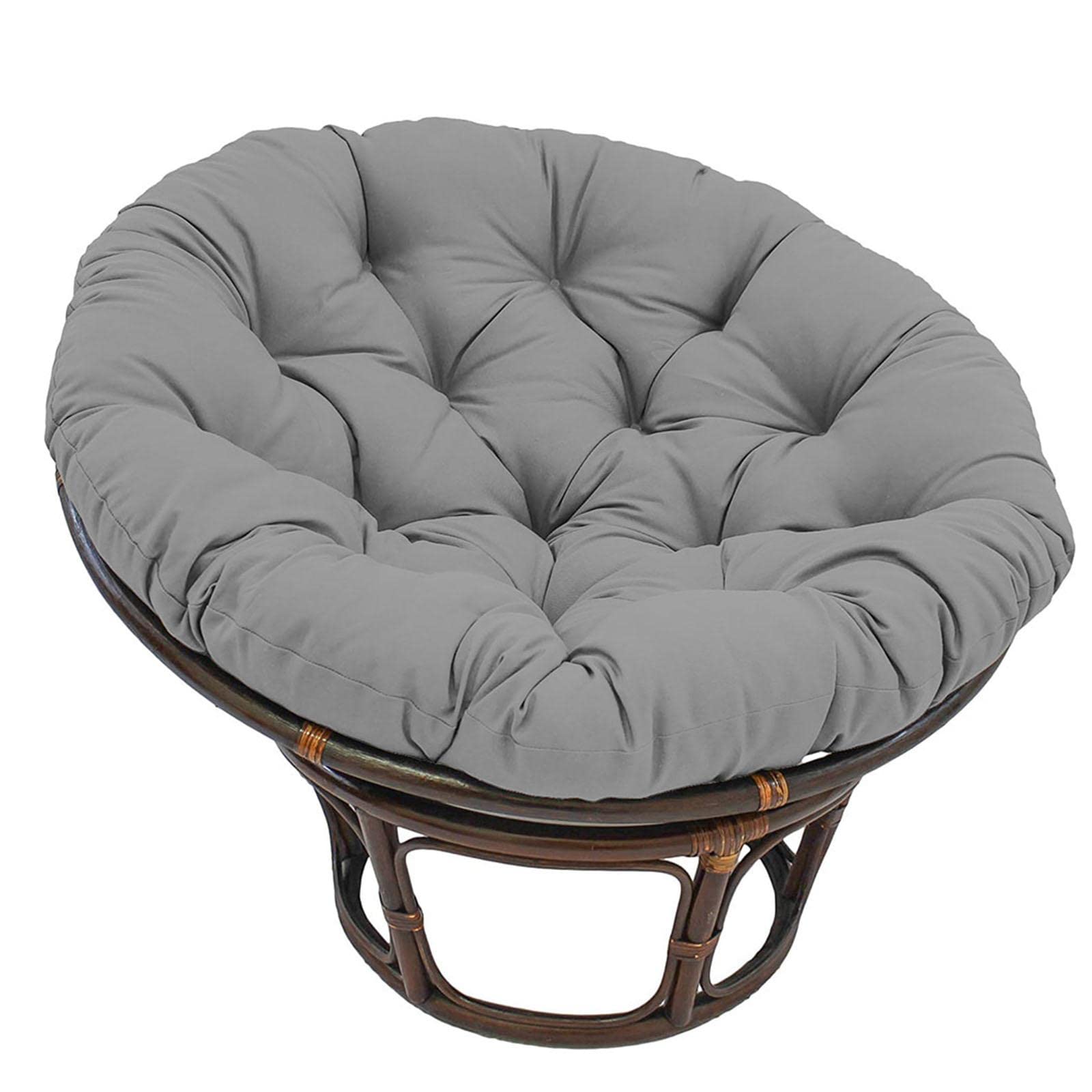 Baoblaze Gartenstuhl Kissen, 60 cm Rundes Sitzkissen, Gemütliches Stuhlauflage, Abnehmbar Sitzkissen Outdoor/Indoor, Stuhlauflagen für Schlafzimmer, Familienzimmer, Kissen für Hängesessel, Dunkelgrau