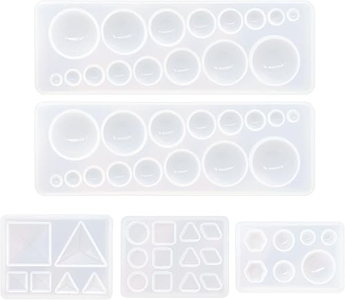 Miniatura 9 de Moldes de silicona para coctelera de resina, moldes de silicona en forma de corazón, moldes de fundición de resina epoxi con hojas de PVC y cuentas