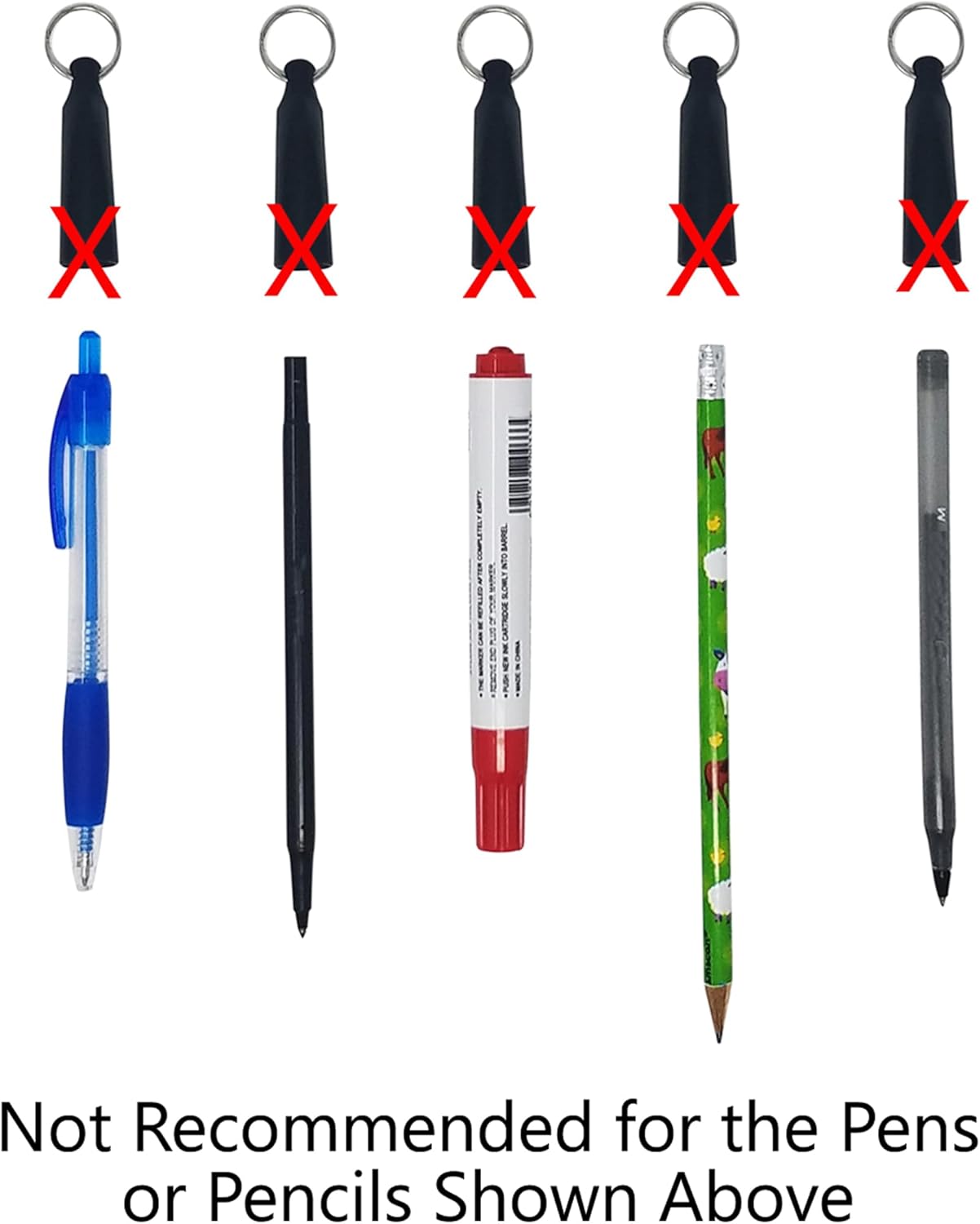 Specialist ID 5 Pack Custom Logo Retractable Pen Reel with Dome Label - Heavy Duty Personalized Marker & Pencil Holder with Metal Belt Clip for Construction, Industrial Work Gear Branding