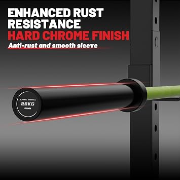 PAPABABE 7ft Barbell 45lb Olympic Barbell 1000/1500lbs Capacity Home Gym