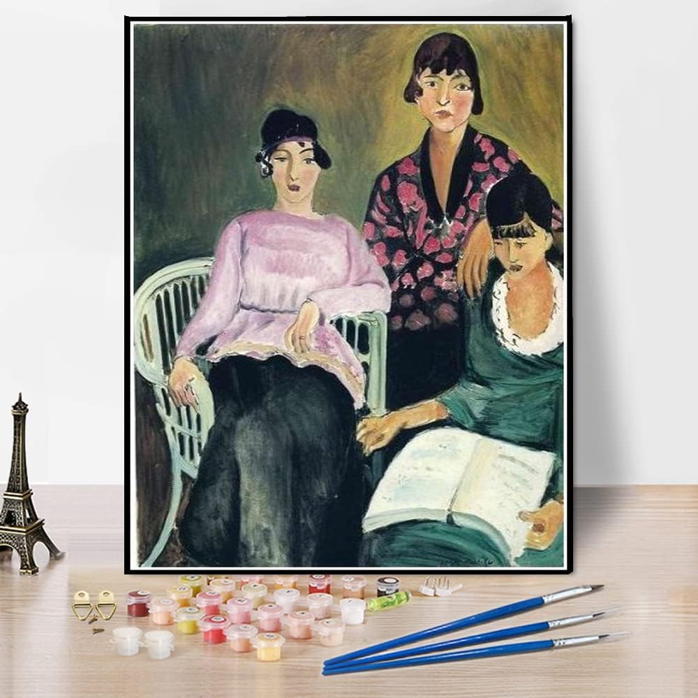 Paint by Numbers for Adult Three Sisters and The Rose Marble Table Painting by Henri Matisse DIY Oil Painting Paint by Number Kits