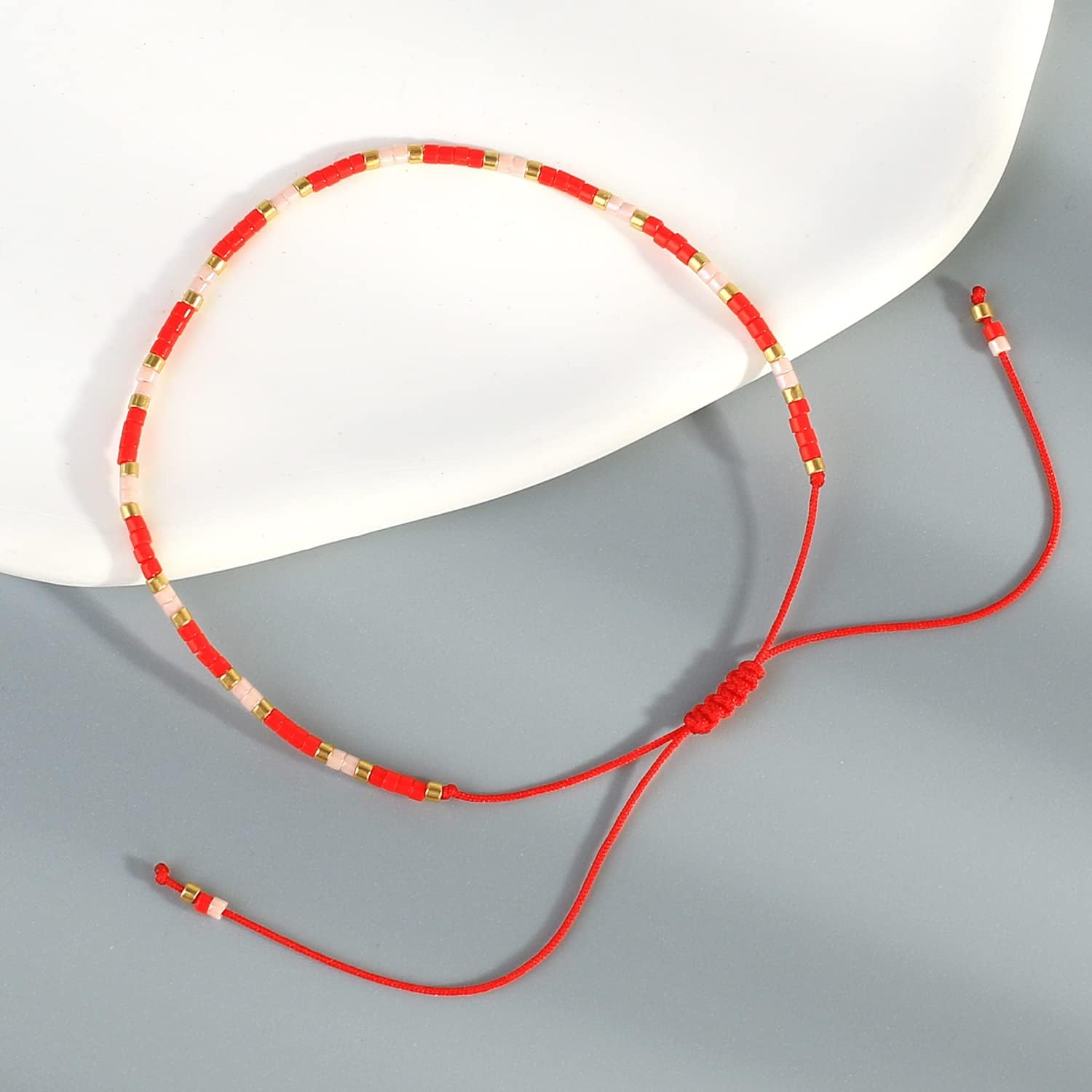 KELITCH Bracciale Miyuki Perline Doppi Fili Regolabile – Donne, Stile Chic, Fatto A Mano