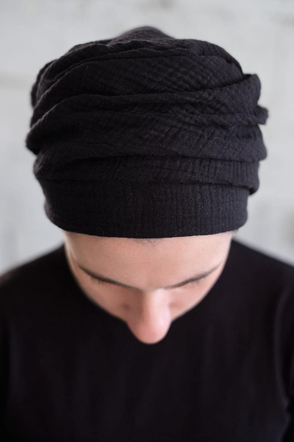 Ermandina Soft Breathable Head Wrap – Adjustable Lightweight All-Day Comfort Tichel Beret Style Jewish Head Covering - Image 2