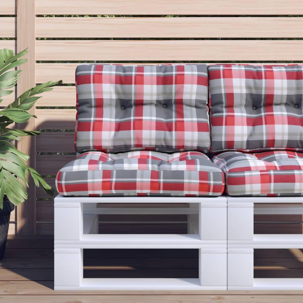 Coussin pour palette rouge 60x60 cm imperméable pour banquette de jardin