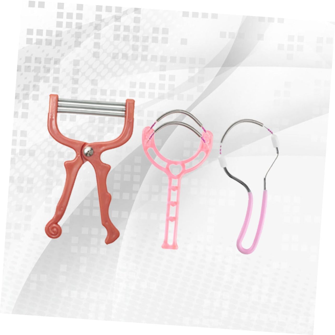 3pcs Facial Hair Epilators Stainless Steel Spring Shavers for Smooth Face Hair Removal