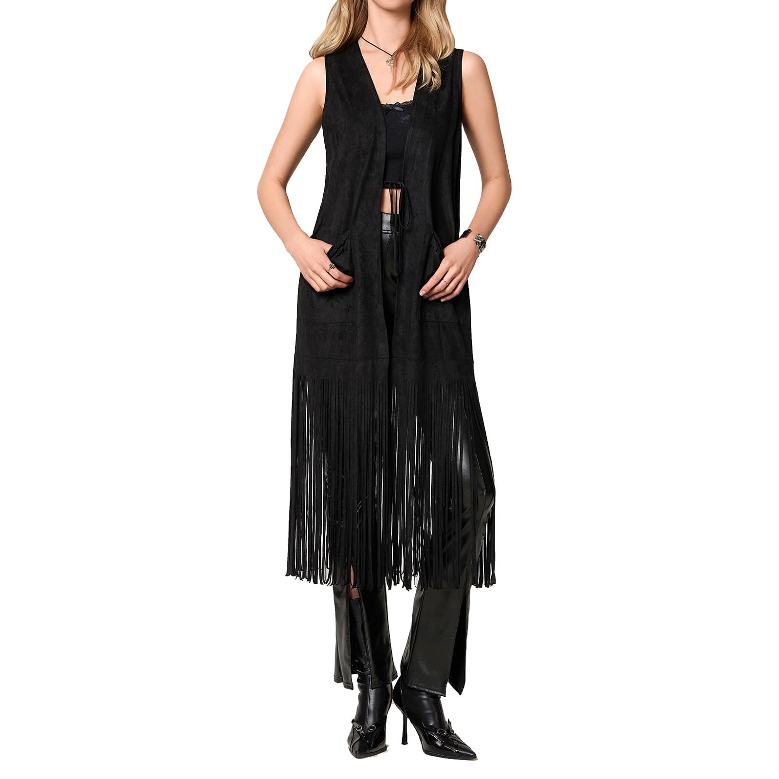 その他 LONGLIVETHEQUEEN fringe waistcoat LONGLIVETHEQUEEN fringe waistcoat 4y