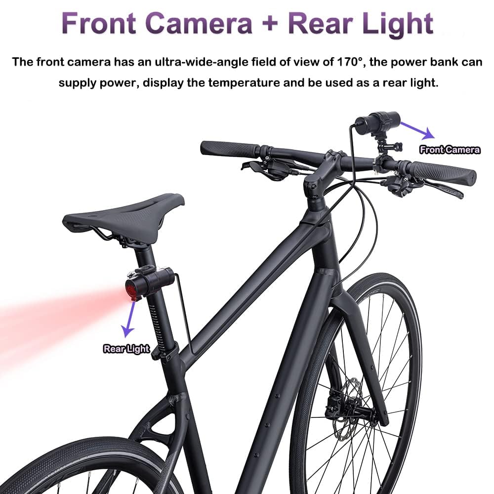 VSYSTO Fahrrad Kamera 2K Ultra High Resolution 170° Weitwinkel WDR Helm Dashcam Wasserdicht Motorrad Aktionskamera G-Sensor