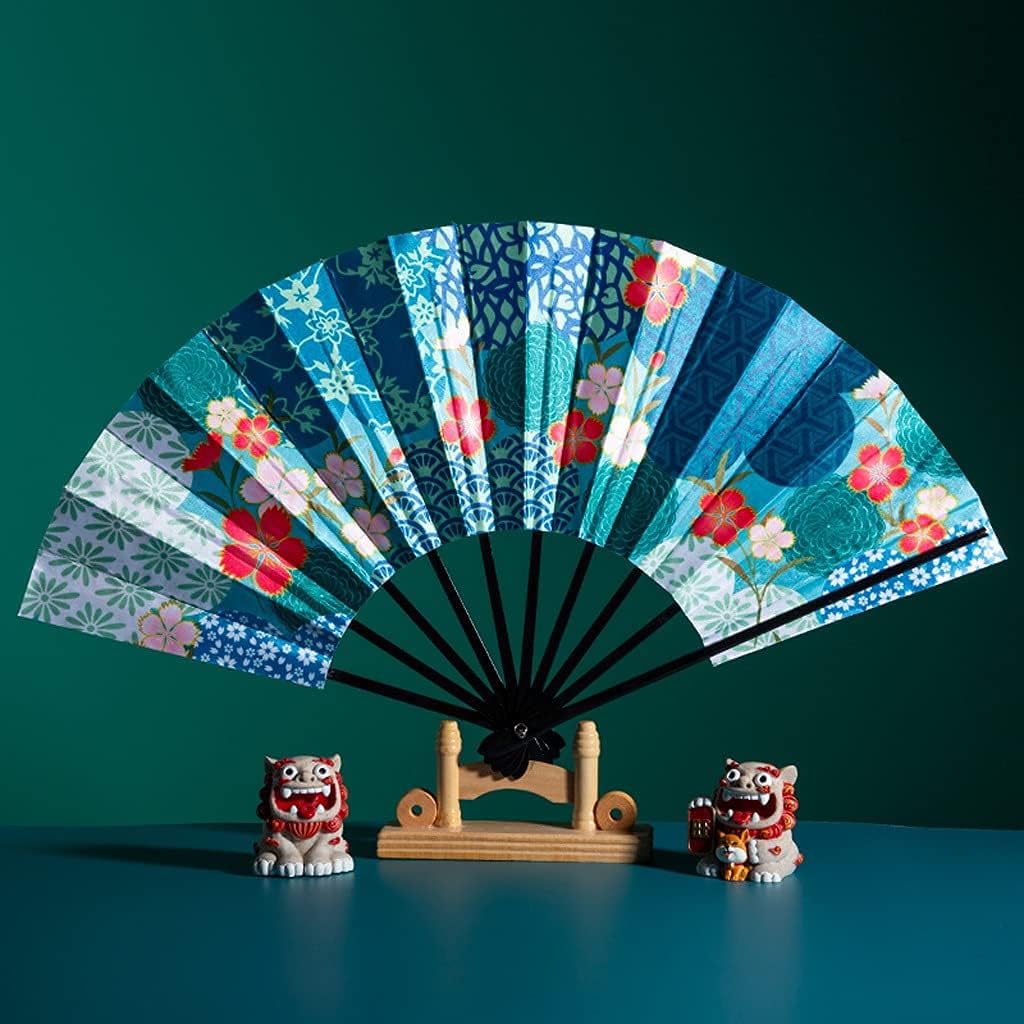 Large Folding Fan Chinese Folding Fan Folding Fan Craft Folding Fan Home Ceremonial Folding Fan (Color : D) (C)
