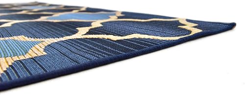 Miniatura 8 de Unique Loom Alfombra Colección enrejado Marroquí Celosía Transicional Interior y Exterior, Polipropileno