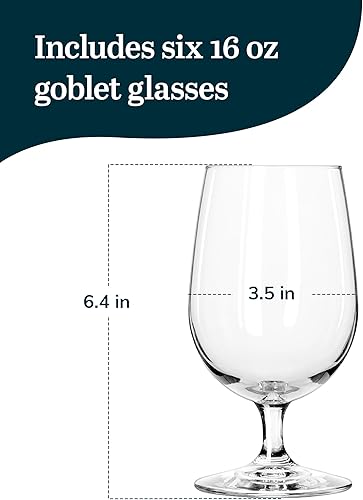 Miniatura 3 de Libbey Entertaining Essentials - Juego de 6 vasos de agua transparentes multiusos, aptos para lavavajillas, vasos de 16 onzas para fiestas
