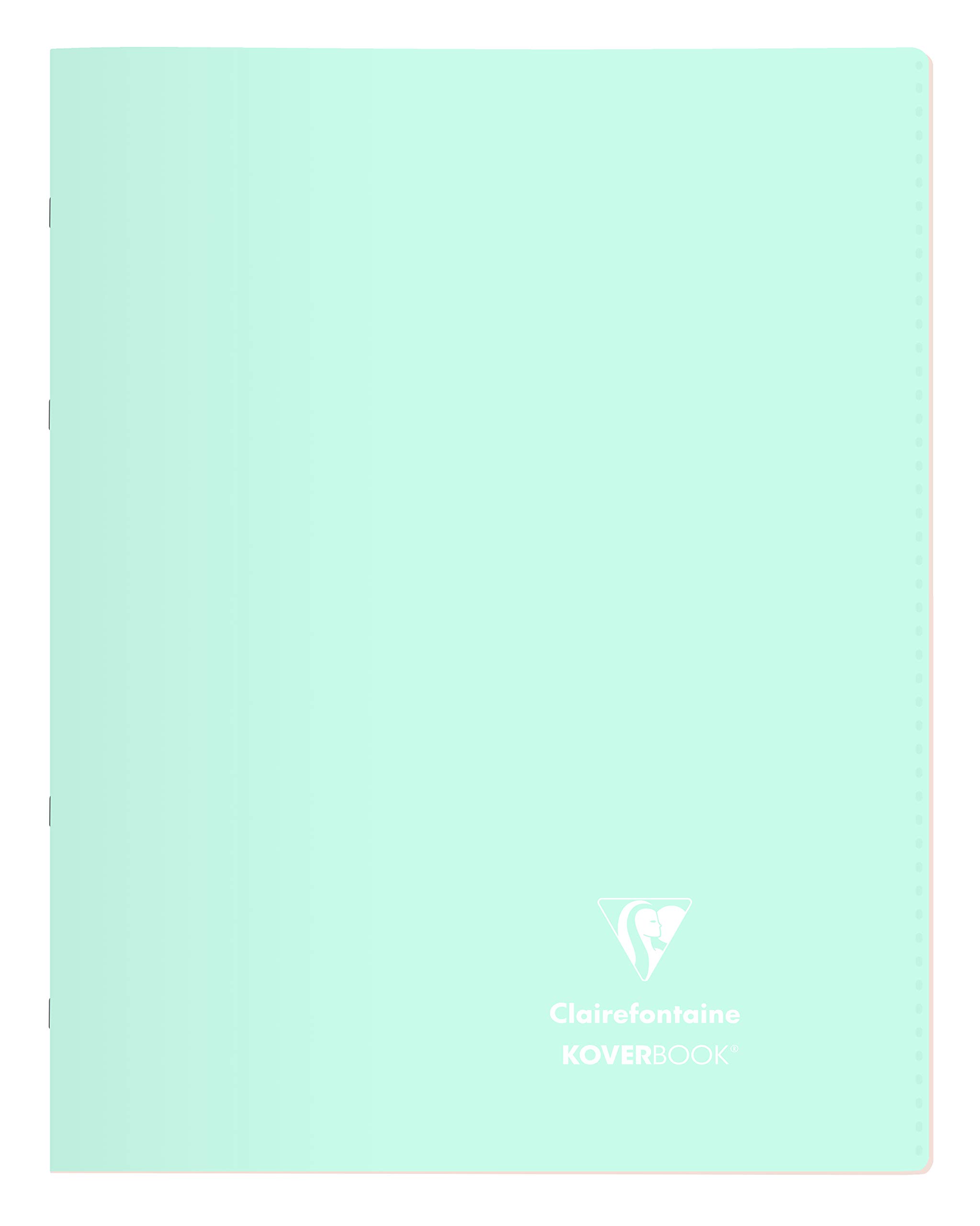 Clairefontaine 981481C Lot de 10 Cahiers Agrafés Koverbook Blush - 24x32 cm - 96 Pages Grands Carreaux - Papier Blanc 90 g - Couverture Polypro Opaque - Couleurs Aléatoires