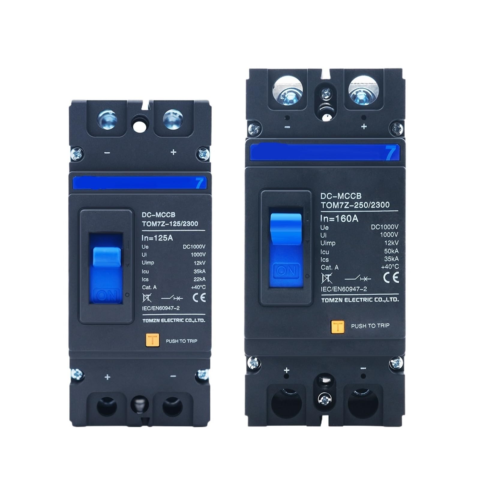 Disjoncteur DC 1000V 2P 200A boîtier moulé MCCB pour solaire