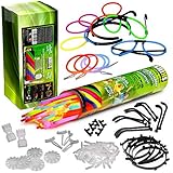 6 LEUCHTENDE FARBEN: Die Glow Sticks in den Farben rot, gelb, grün, blau, orange und pink leuchten sehr lang und intensiv. Die Leuchtbänder sind ein tolles Mitbringsel für Silvester, Gartenparty, Polterabend und Geburtstag.