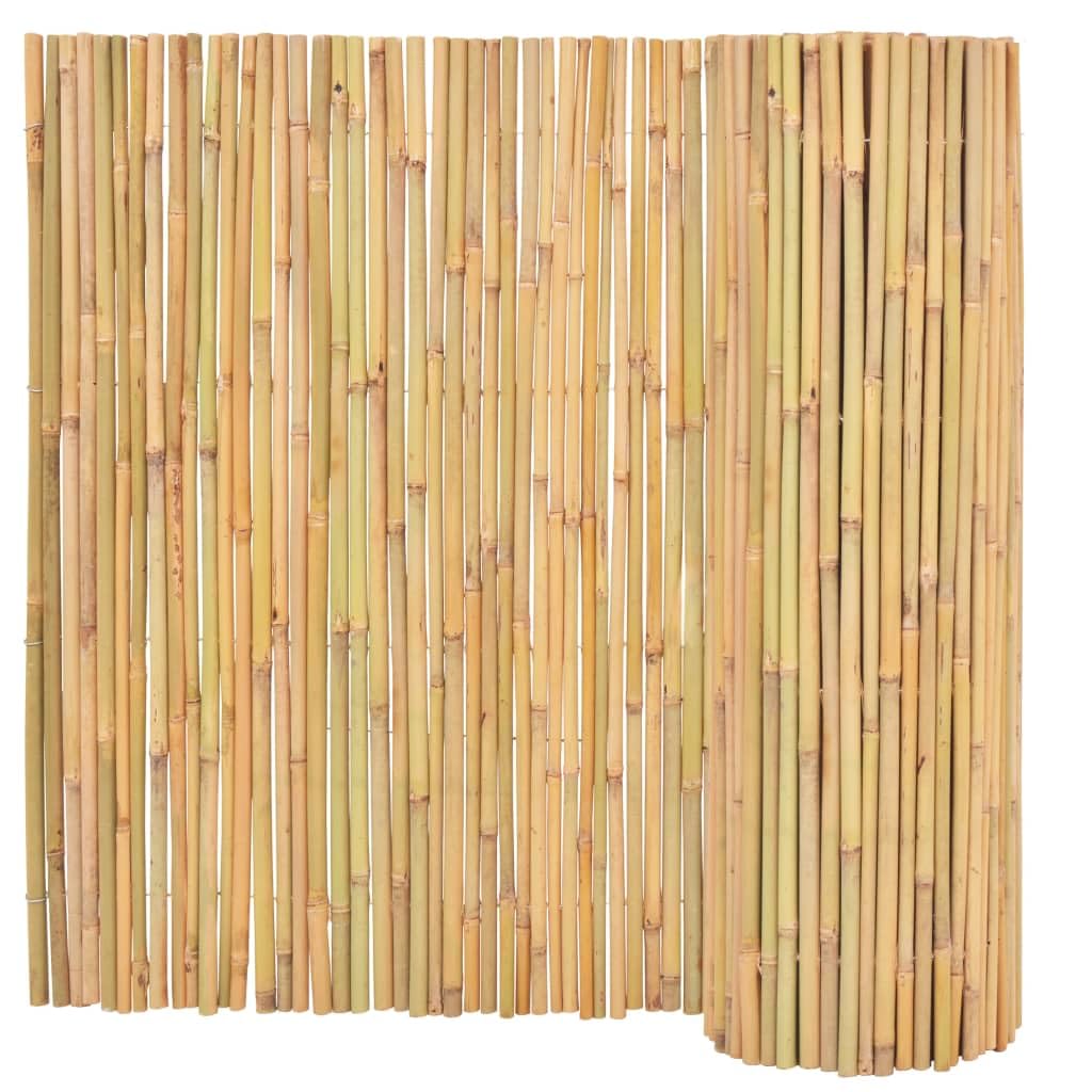 Cerca de bambú (300 x 100 cm, valla de jardín al aire libre decorativa de paneles de barrera animal para patio, trasero, patio o terraza