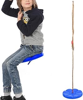 Swing Disc for Kids, Tree Swing Climbing Rope Tree Swing with Platforms and Seat, Playground Outdoor Flying Swing for Outdoor Playground Accessories, Swing Disc for Kids, Tree Swing Climbing Rope