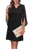 Cocktail Dresses for Women Chiffon Sleeve Wedding Guest Dress (XS-3XL)