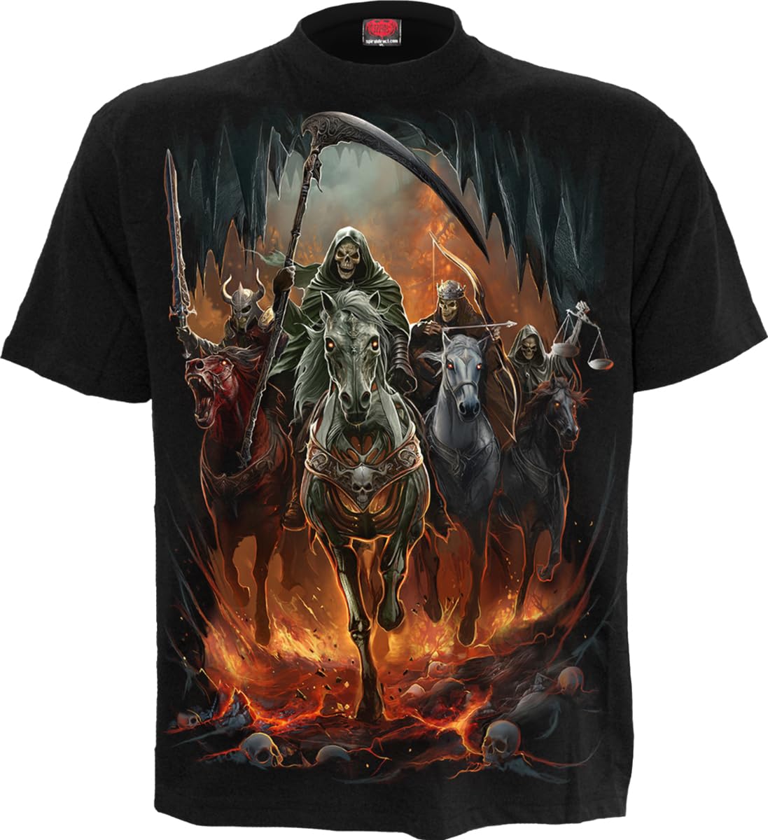Spiral Black Direct - Revelation - T-Shirt - Cotton - Size L - Gothic Grim Reaper T-Shirts