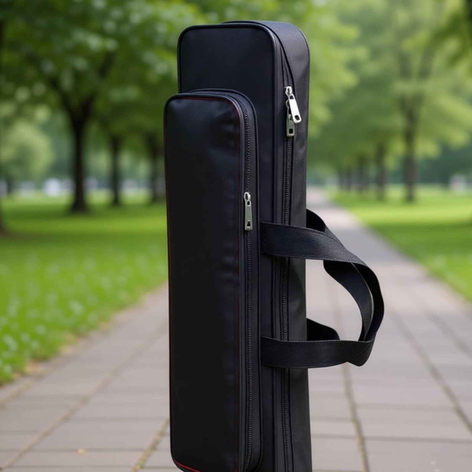 Custodia Porta Attrezzi da Pesca Borsa Porta Canne Design Compatto Tessuto Tecnico Impermeabile Manici Comodi Struttura Rigida Adatta per Pesca in Acqua Dolce, 80CM