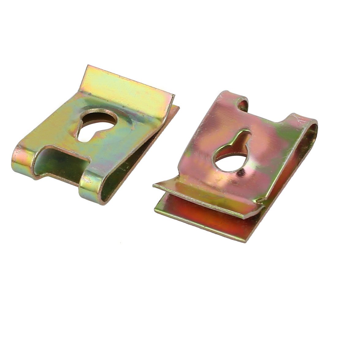 Aexit 20pcs Spring Home Hardware Steel Speed Fastener U Nut Clip Brass Tone for M5 ST4.8 Screw Model:24as62qo168