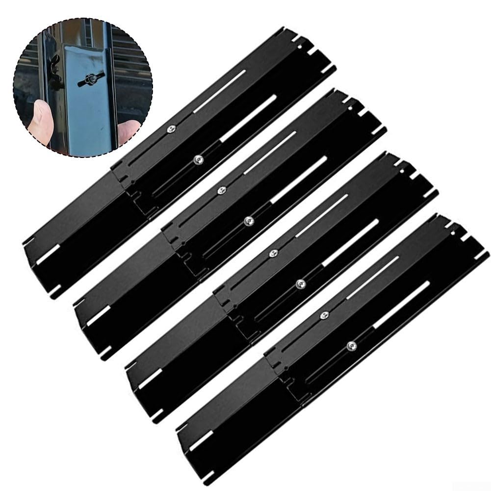 Set 4 Piastre Griglia Acciaio Elettroforesi Nero