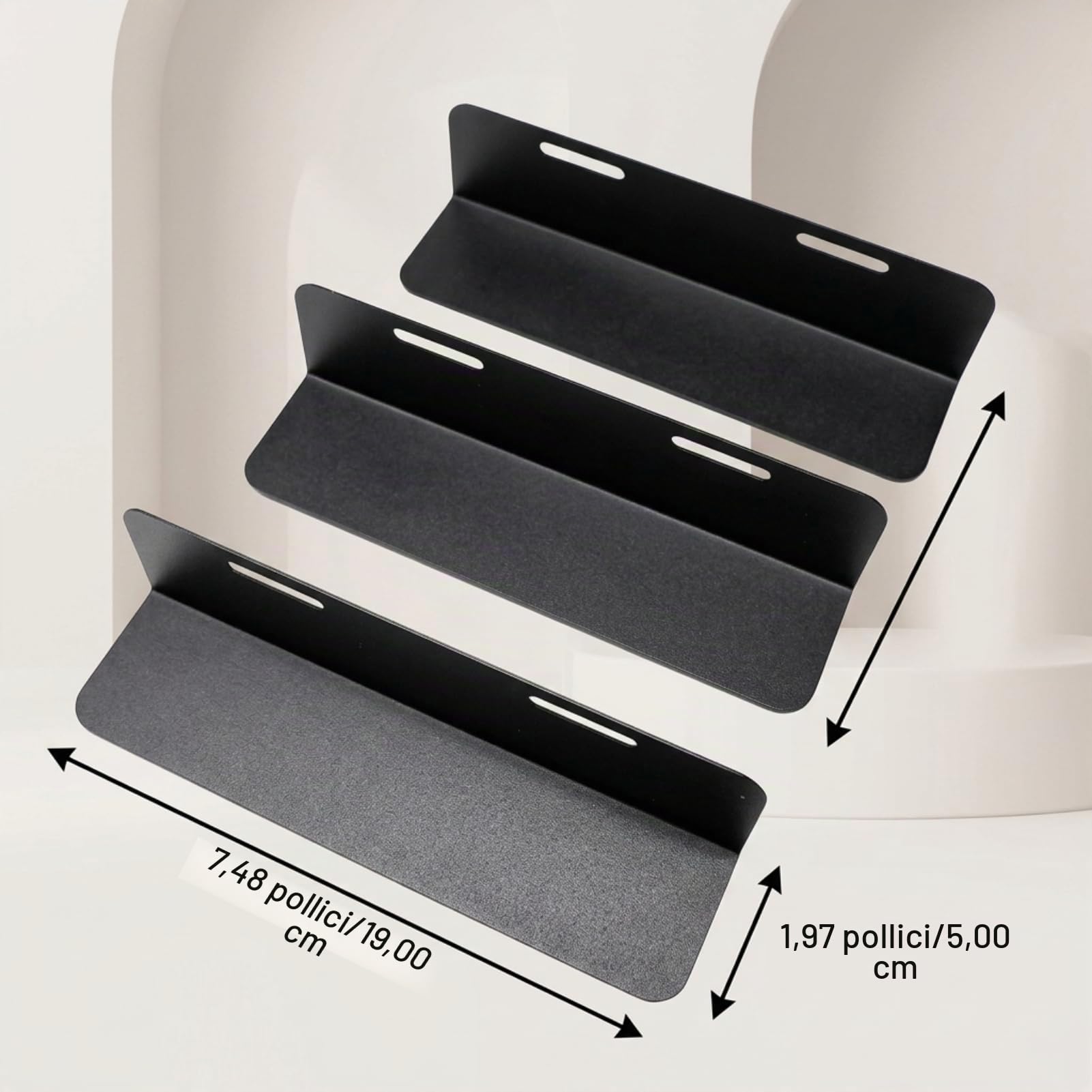 VOBOR 3 Pezzi Organizzatore Bagagliaio Auto, 19 cm Antiscivolo per Bagagliaio Dell'auto, per berline, SUV e camper, per Organizzare e Fissare in Modo Sicuro