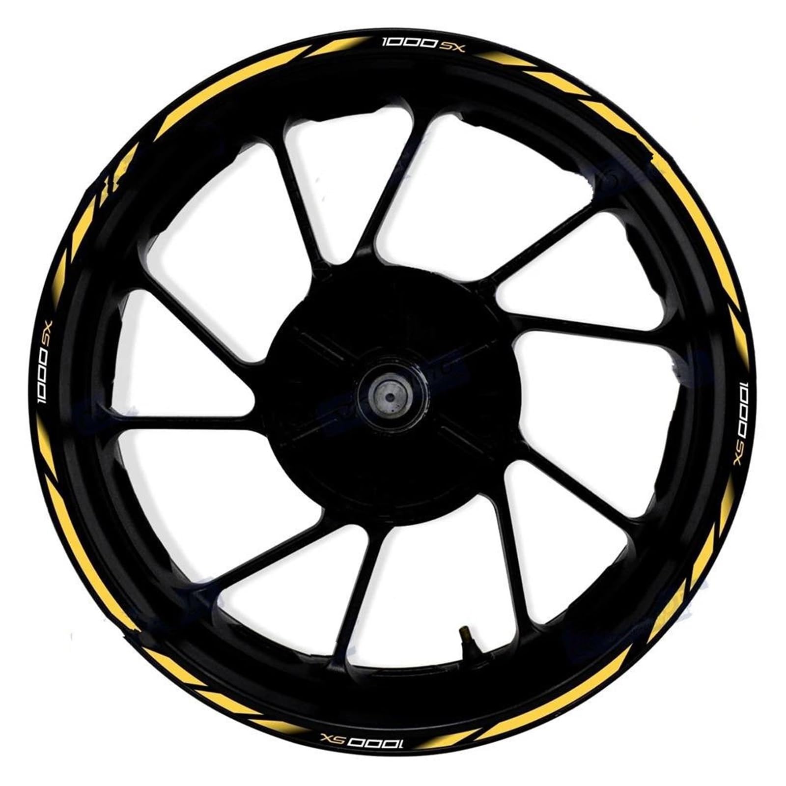 Motorcycle 17 Inch Front and Rear Stripe Decals Wheel Rim Stickers for Kawasaki 1000SX for Z1000SX Motorbike(Color10)