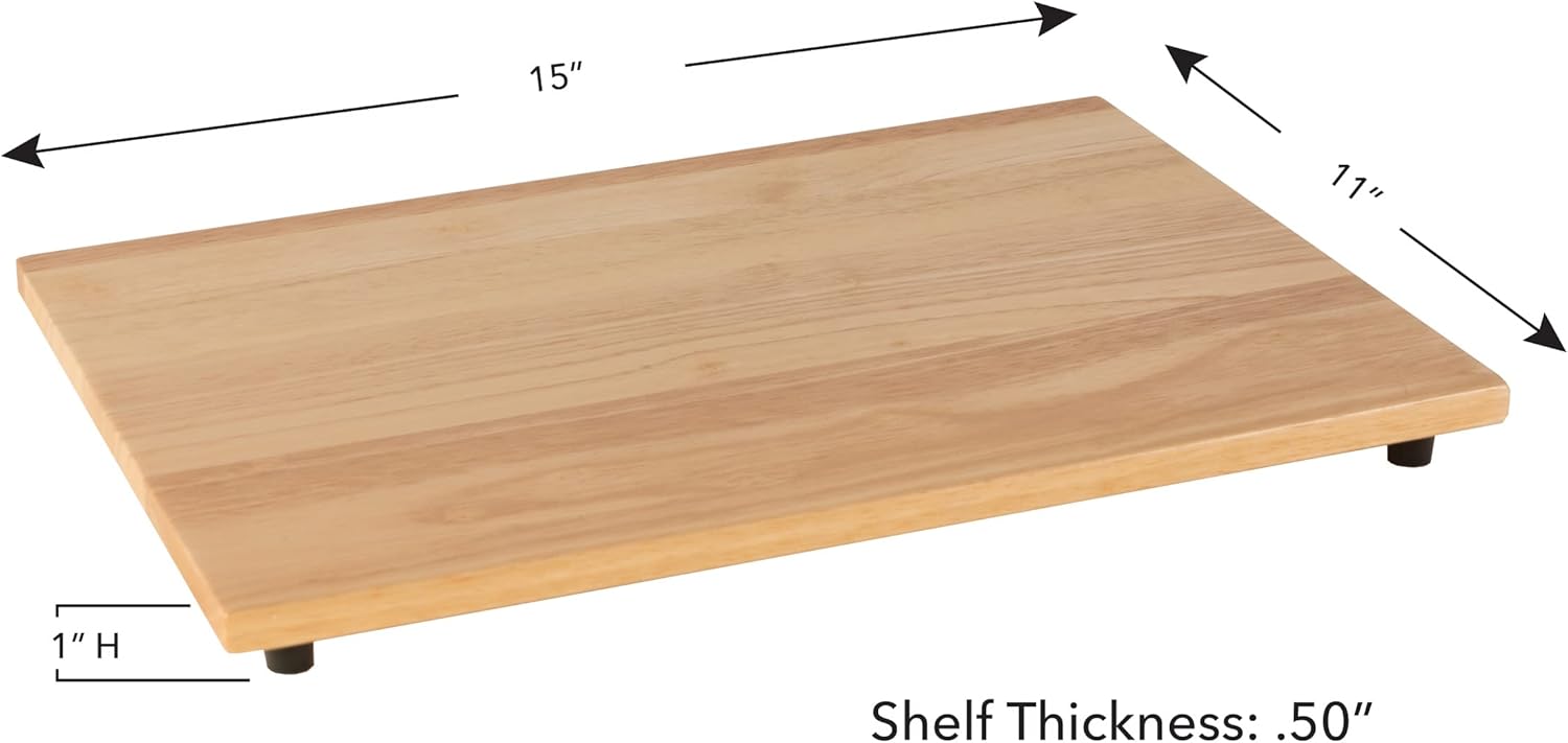 Atlantic Cart System Removable Shelf - Tiered Cart System Shelf PN23308048 in Butcher Block Wood : Office Products