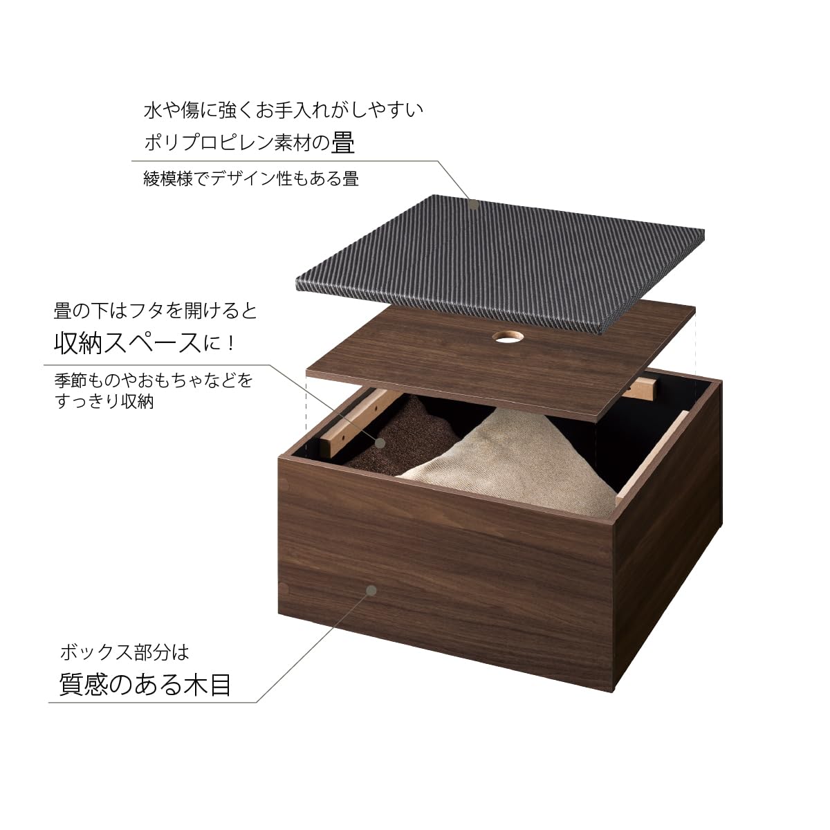 【特価セール】朝日木材加工(Asahiwood) タタミボックス Zencube ZCM-3060BX-WH02.jpg?v=1734409240