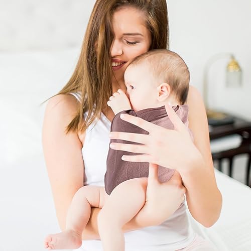 Miniatura 6 de Preboun 6 mantas de muselina de algodón transpirable para bebé, mantas coloridas para envolver al bebé, mantas de algodón suave para recién nacidos,