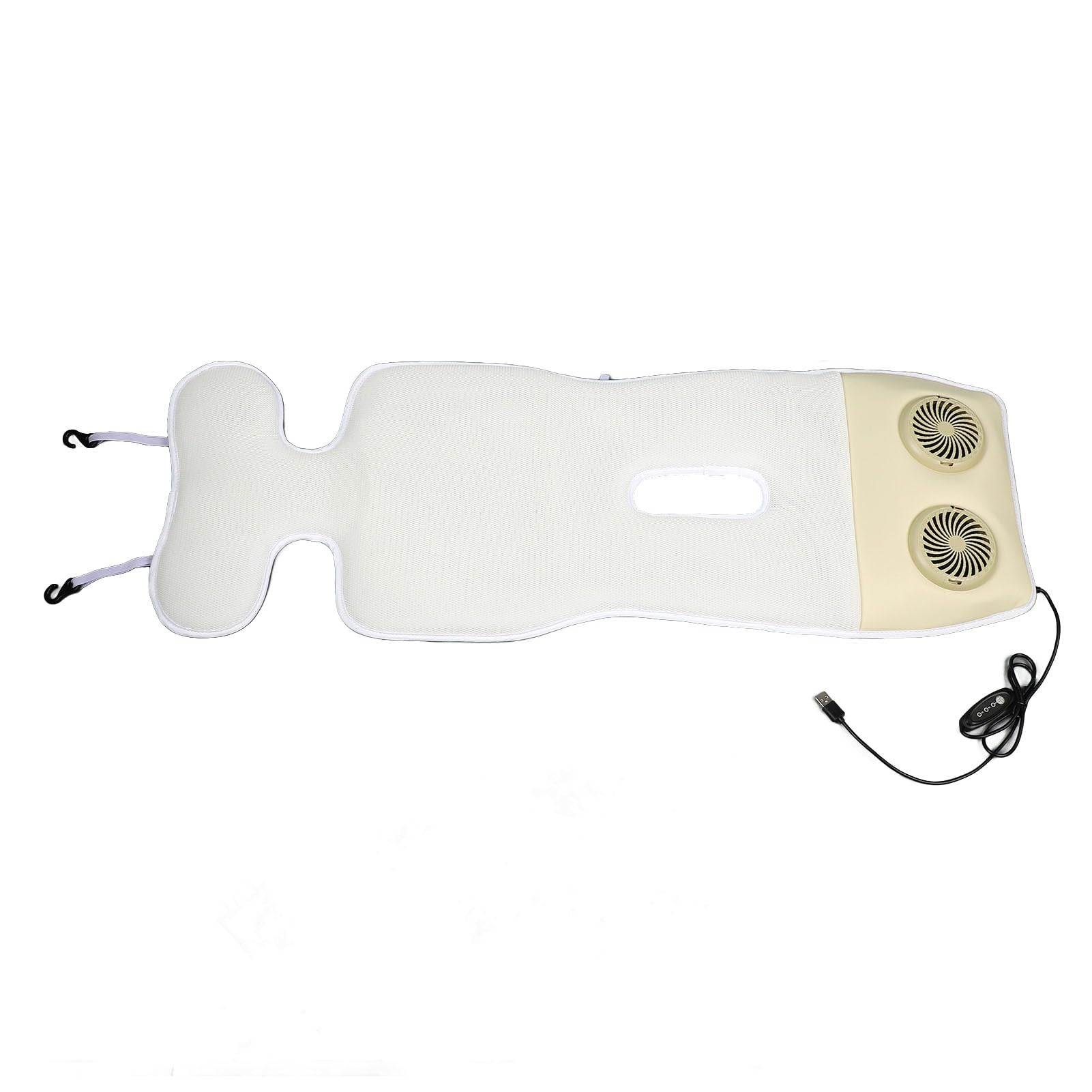 Naroote Cuscino Refrigerante per Passeggino con Doppia Ventola per Sedile Ventilato Estivo, Tappetino per Carrozzina Alimentato Tramite USB per Seggiolino Auto, Cuscino Refrigerante con 3 velocità