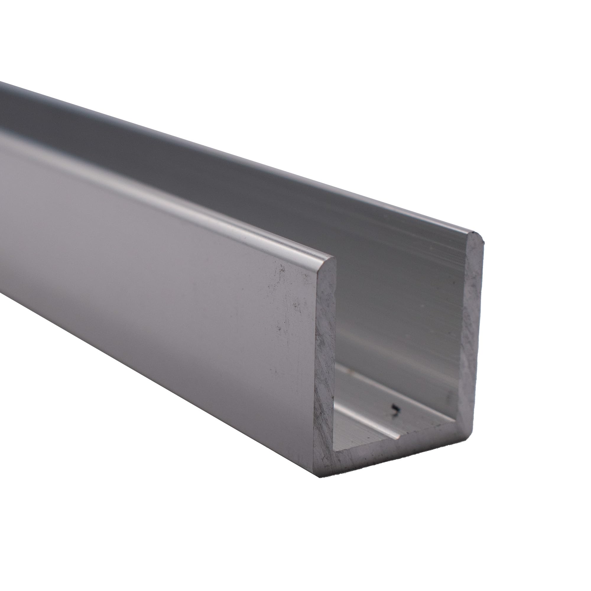 Dulles Glass 95" Chrome Deep U-Channel for 1/2" Thick Glass