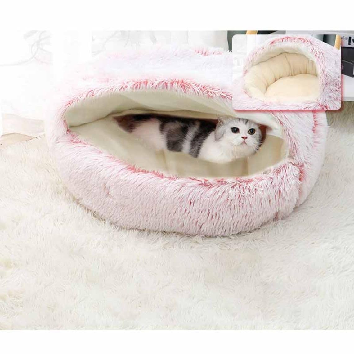 Amazon | [ADSNS] 猫 ペットベッド シェル型 50 猫用ペットベッド