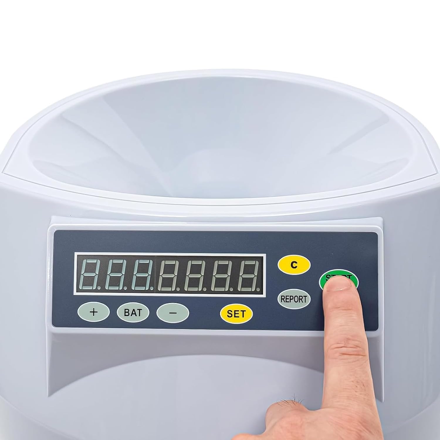 Macchina selezionatrice di monete, contatore di monete elettrico con display, 200 monete/min, autocontrollo dei guasti, design durevole, smistamento preimpostato per aziende e supermercati