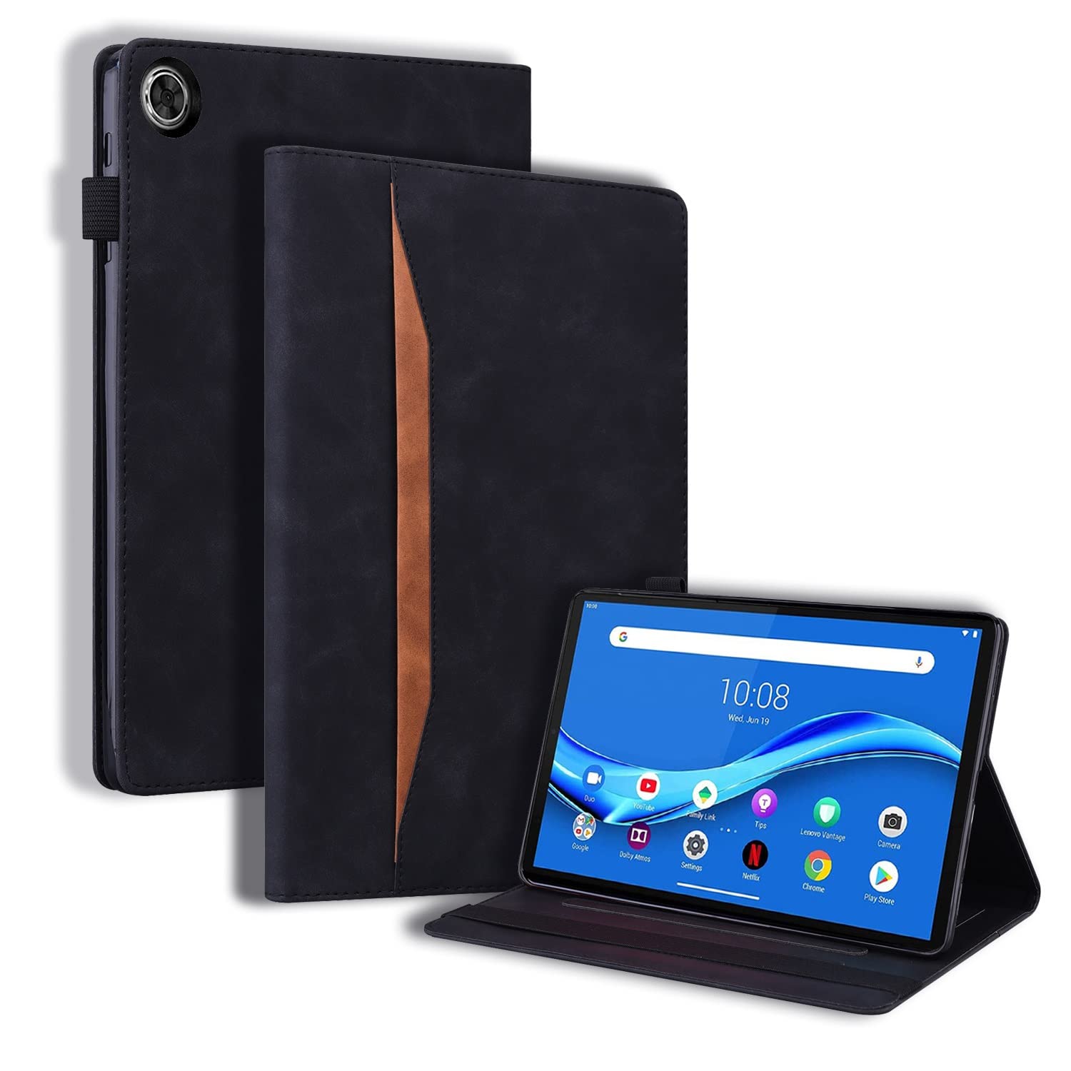 Podróż na tablecie Dla zakładki Lenovo. M10 HD 10.1.. Cal 2020 (2 gen) TB-X306F / TB-X306X Tablet typu wspornika PC. Case Regulowany Pasek mocujący Slot Shockproof(Noir)