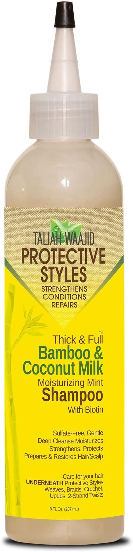 Taliah Waajid Protective Styles Thick and Full Shampoo (8oz) - Bamboo, Coconut Milk, Moisturizing Mint