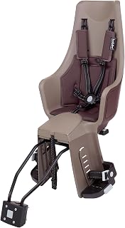 BOBIKE 8011100023 - Silla Delantera Exclusive Mini Plus sin led para Bicicleta con Ruedas de 26” a 29” con Anclaje en el Tubo de dirección en Color marrón Toffee en Color Toffee Marrón