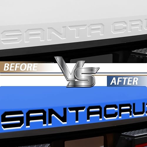 Vista 31 de Letras de inserciones para portón trasero compatibles con Santa Cruz 2022 2023 2024 2025 3D elevado y fuerte adhesivos letras adhesivas para emblema