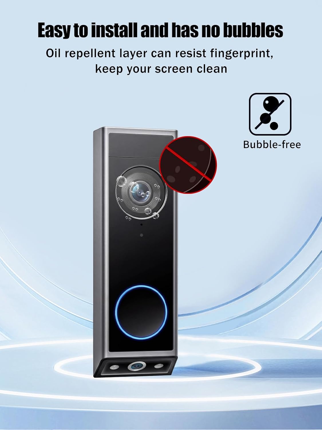 Screen Protector for eufy Security Video Doorbell E340 | Ultra-Thin Scratch-Resistant Soft Film (Not Tempered Glass 3-Pack)
