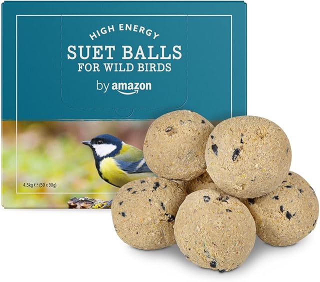 by Amazon - Suet Balls with Insects for Wild Birds Without Nets, 50 x 90g
