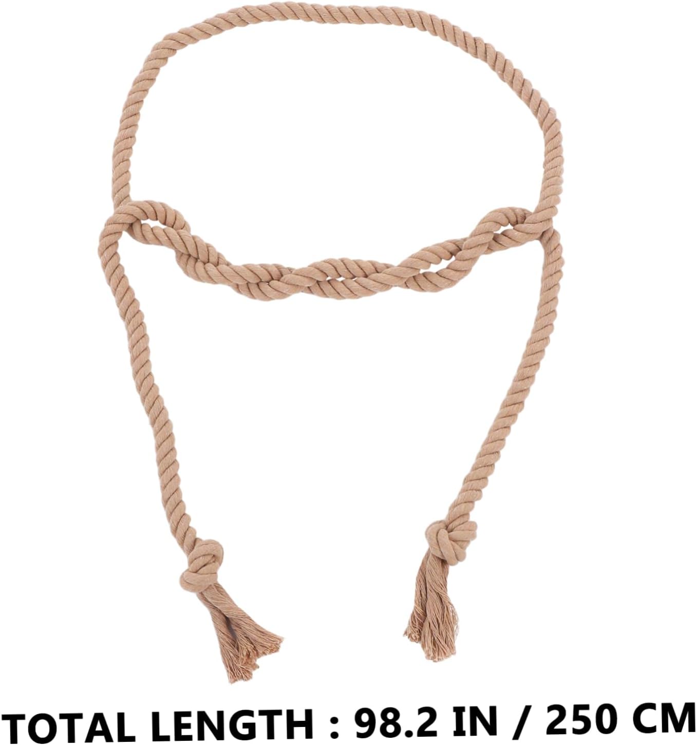 FRCOLOR Gothic Style Pastor Waist Belt Woven Hemp Rope Costume Accessory Long Adjustable Waist Belt for Men for Cosplay and Religious Ceremonies - Image 2