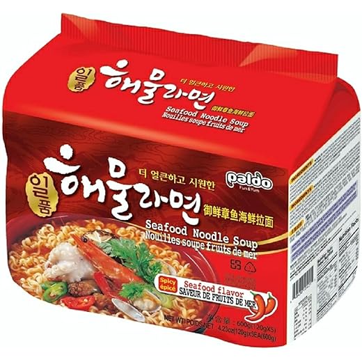 Paldo Seafood Noodles 600g Pack