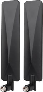 WiFi Antenna Aerial 12dBi Dual-Band 2.4G 5G 5.8G Omni Foldable Aerial with MIMO RP-SMA Male Connector for SUS TP-Link Fenvi Rosewill Gigabyte Wireless Router Mini PCI Express Network Card Pack of 2