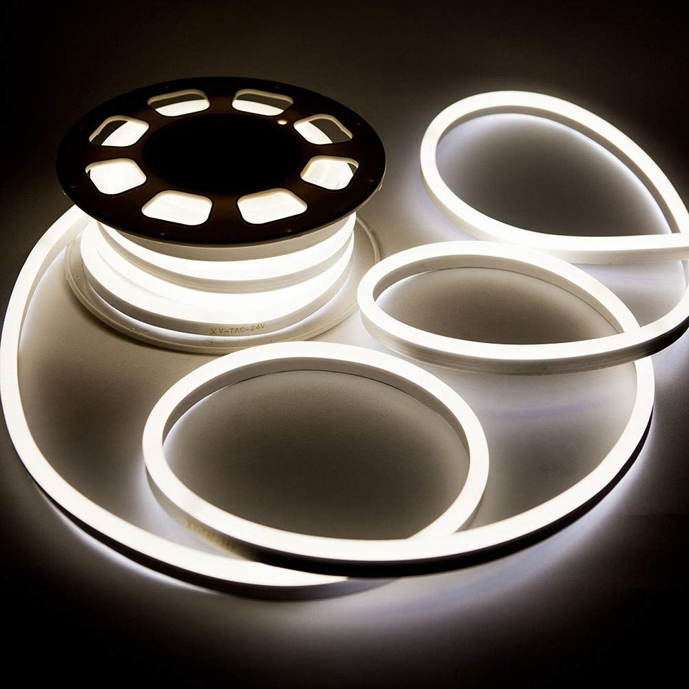 LED Neon Flex 24 V blanco frío 6000 K 160° IP65 - Bobina 10 m