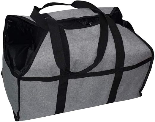 Amazon.com: qiuqiu Bolsa de transporte de leña, soporte de madera para  chimenea de lona, bolsa de transporte de leña resistente con mango  duradero, accesorios de estufa de leña para camping, leña, gris :