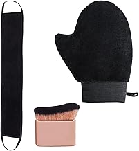 3 in 1 Self Tanning Gloves Set, Streakless Fake Tanning Gloves with Elastic Wrist, Tanning Applicator for Body and Face, Reusable Tanning Applicator Kit
